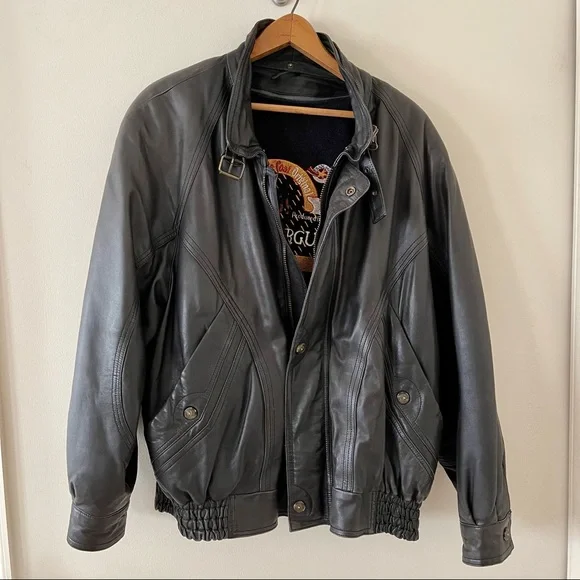 Marco pierguidi leather online jacket